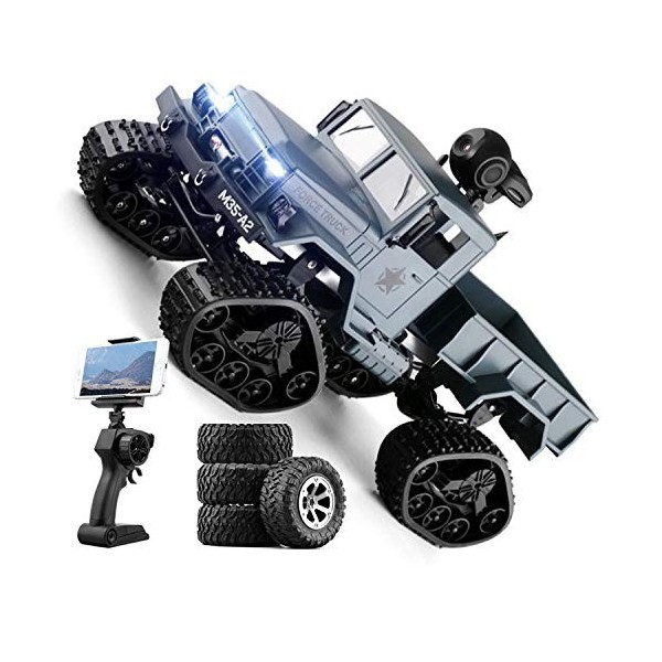 XIAOKEKE Voiture Télécommandée, Jouet pour Enfant Garçoan, Voiture Escalade Camions Radiocommandés, LED Lumière Avant Et Arri