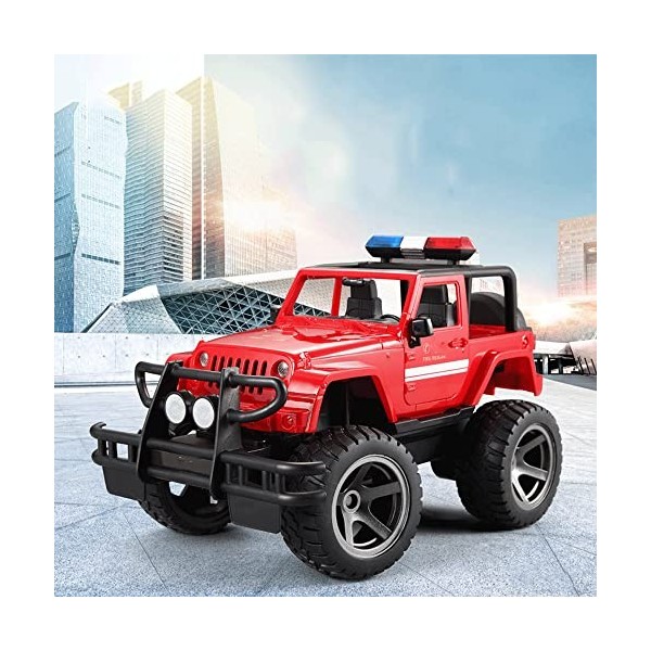 Police pour enfants Fire Rescue RC voiture tout-terrain 4 roues motrices amortisseur escalade 2.4G télécommande Buggy désert 