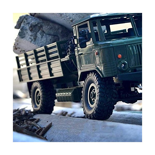 ZHLFDC 2.4G à Distance Modèle de contrôle de Bricolage Camion Militaire Jouets 1h16 Grande échelle en métal Robuste, Camion 4