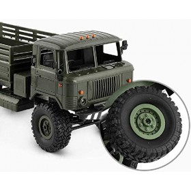ZHLFDC 2.4G à Distance Modèle de contrôle de Bricolage Camion Militaire Jouets 1h16 Grande échelle en métal Robuste, Camion 4