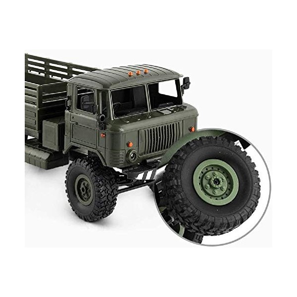 ZHLFDC 2.4G à Distance Modèle de contrôle de Bricolage Camion Militaire Jouets 1h16 Grande échelle en métal Robuste, Camion 4