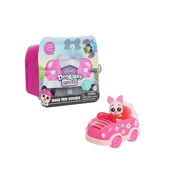 DOORABLES Disney, Lets Go Véhicule, avec Figurine, exclusifs, Modèles aléatoires, Jouets pour Enfants à partir de 5 Ans, DRB