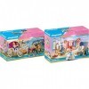 Playmobil 70454 Salle de Bain Royale avec Dressing & Playmobil 70449 Calèche et Couple Royal