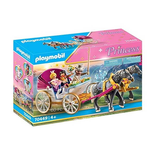 Playmobil 70454 Salle de Bain Royale avec Dressing & Playmobil 70449 Calèche et Couple Royal