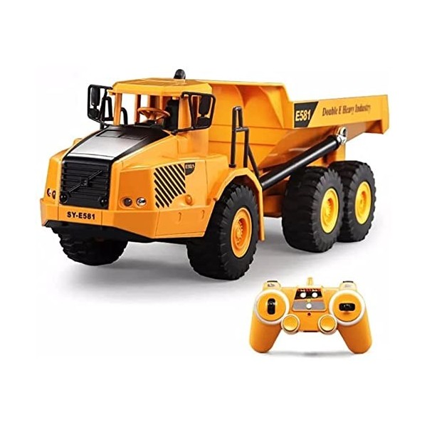 Teeggi Ensemble de pelle et de benne à ordures télécommandées, 1:64 Mini véhicule de chantier télécommandé, jouets en alliage RC avec lumières et Teeggi Ensemble de pelle et de benne à ordures télécommandées, 1:64 Mini véhicule de chantier télécommandé, jouets en alliage RC avec lumières et