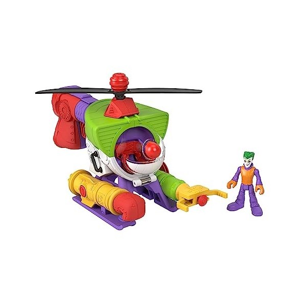 Fisher-Price Imaginext DC Super Friends Le Joker Robocoptère 25 Cm , Hélicoptère Robot 2 en 1 avec Figurine Le Joker, DC Sup