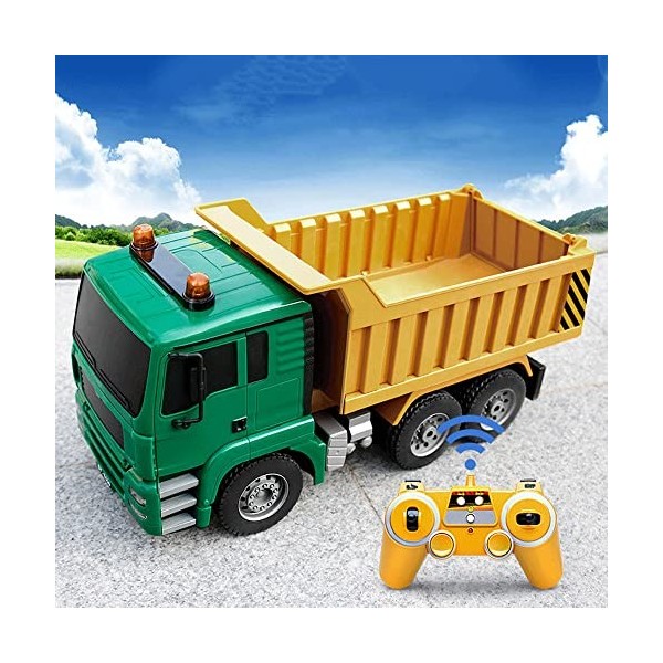 1/20 jouet de camion à benne basculante 4WD télécommandé pour enfants et adultes 2.4Ghz modèle de passe-temps de construction