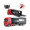 ColorBaby Camion Radio Control Mercedes Benz avec hélicoptère