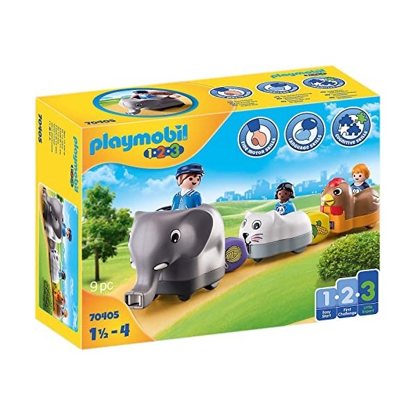 Playmobil 1.2.3 70405 Train des Animaux 1.2.3 1.2.3-18-36 Mois Ses Premiers