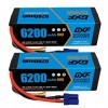 DXF 4S Lipo Batterie 6200mAh 14,8V 80C 4S Coque Dure Batterie avec connecteur EC5 pour FPV Racing Drones Vélo de Route Quadco