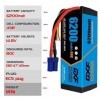 DXF 4S Lipo Batterie 6200mAh 14,8V 80C 4S Coque Dure Batterie avec connecteur EC5 pour FPV Racing Drones Vélo de Route Quadco