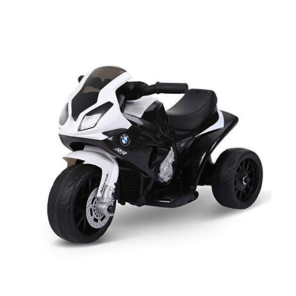 HOMCOM Moto électrique pour Enfants 3 Roues 6 V 2,5 Km/h Effets Lumineux et sonores Rouge BMW S1000 RR