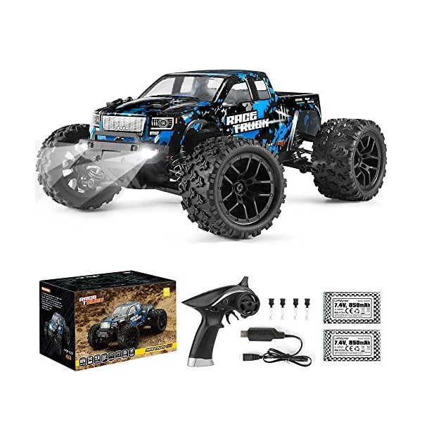 HAIBOXING RC Voiture 1/18 4x4 Monster Trucks avec 36+ km/h Haute Vitesse, 2,4 GHz Télécommandés Véhicules Électriques Tout Ee