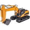 Carson Carson-500907332 1:16 excavateur sur chenilles 15 canaux 2.4G RTR, véhicule de Construction avec Fonctions Lumineuses 