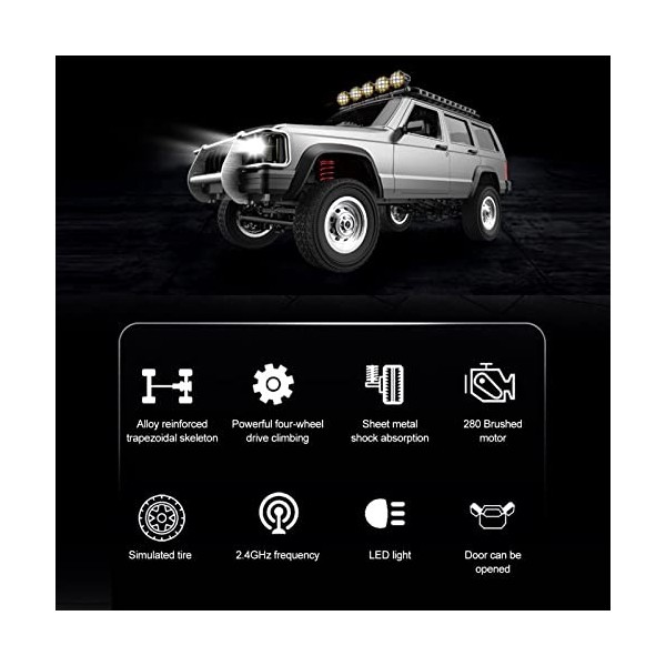 Goolsky MN-78 RC Crawler 4WD 2.4GHz 1/12 7.4V Voiture RC Tout Terrain à Haute Puissance LED Light Grandes Sportif Cadeaux pou