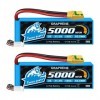 Yowoo 2 Pack 3S Lipo Batterie 5000mAh 150C 11,1V Graphène RC Batterie avec XT90S Connecteur pour 1/8 Proportional Vehicles Sl