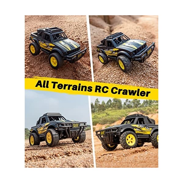 DODOELEPHANT Voiture télécommandée Offroad RC 1:16 RC Cars 4WD Monster truck Drift 25 km/h 2,4 GHz Jouet électrique pour enfa