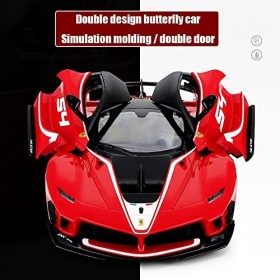 DFERGX Rapport 1/14, Voiture Télécommandée, Vitesse 8.2km/H, Voiture Jouet pour Garçon, Chargement USB, Voiture De Course, Po