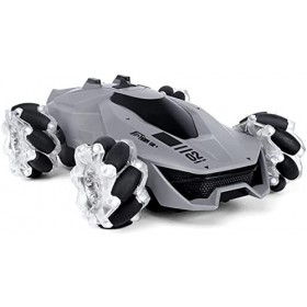 Voiture télécommandée pour garçons de 4 à 7 8 à 12, haute vitesse, voiture télécommandée avec lumière LED froide, jouets dex