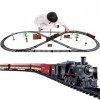 Kit de train miniature électrique pour enfants, avec sons de train réalistes, fumée légère, facile à assembler, kit de rail d