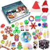 Fidget Advent Calendar 2021 Pop Toy Pack,24 Day Christmas Countdown Calendar Sensory Stress Relief Toys Pack,Surprise Xmas Gi