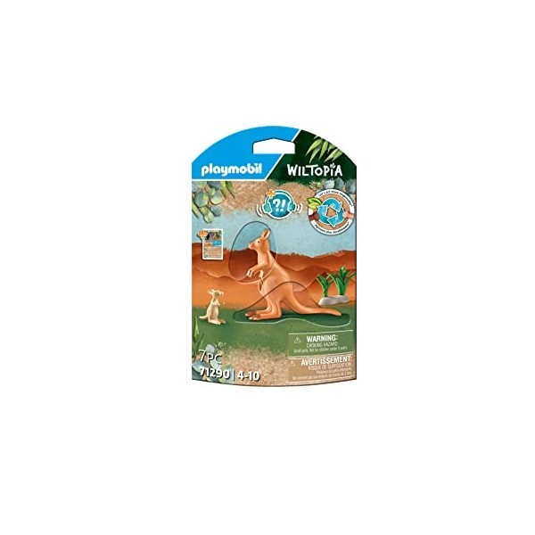 Playmobil 71290 Kangourou et bébé- - Wiltopia - 80% de Matériaux recyclés ou biosourcés en Moyenne Jouet éducatif