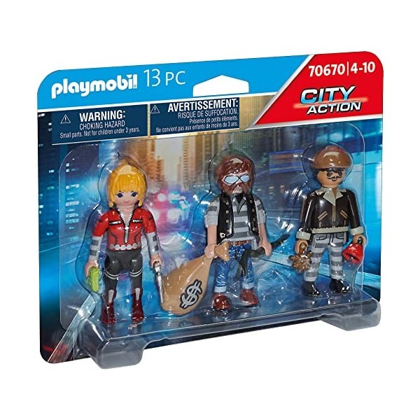 Playmobil 70670 Police Equipe de Bandits- City Action- Les policiers- Police Equipe de Bandits