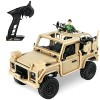 HEBXMF Camion militaire de simulation télécommandé 2.4G, véhicule RC tout-terrain à grande vitesse 4WD, voiture RC descalade