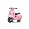 TURBO CHALLENGE - Vespa GTS - Porteur Elèctrique - 119168 - Scooter - Rose Pale - Prêt à Rouler - 25Kg Max - Plastique - Batt