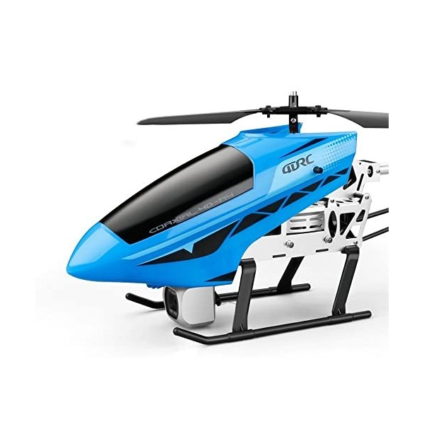 HEBXMF Avion RC Avion Rc électrique 2,4 GHz 72 cm Grand hélicoptère Rc Drone RC avec caméra Alliage Avion RC résistant aux Ch