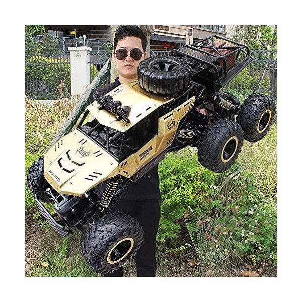 HEBXMF Voitures RC Grand véhicule RC tout-terrain à 6 roues de 18,1 pouces, camion RC électrique à grande vitesse 2,4 G, bugg