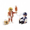 Playmobil 70823 Duo Secouriste et policière - City Action- LHôpital- Deux Personnages Petit Prix