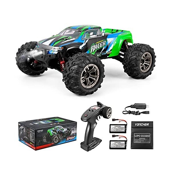 YONCHER YC200 RC Voiture Tout Terrain Voiture télécommandée Camion Telecommande à Grande Vitesse 2.4GHz Crawlers RC avec 2 Pi