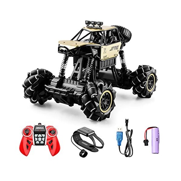 GLOYER Alliage Offroad Boy Jouets électriques Voiture télécommandée 1/16 Double télécommande Tout Terrain RC Véhicule 2.4G Dé