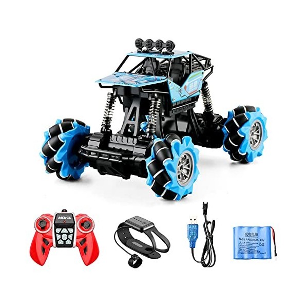 GLOYER Alliage Offroad Boy Jouets électriques Voiture télécommandée 1/16 Double télécommande Tout Terrain RC Véhicule 2.4G Dé