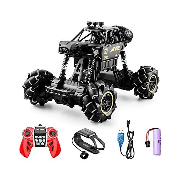 GLOYER Alliage Offroad Boy Jouets électriques Voiture télécommandée 1/16 Double télécommande Tout Terrain RC Véhicule 2.4G Dé