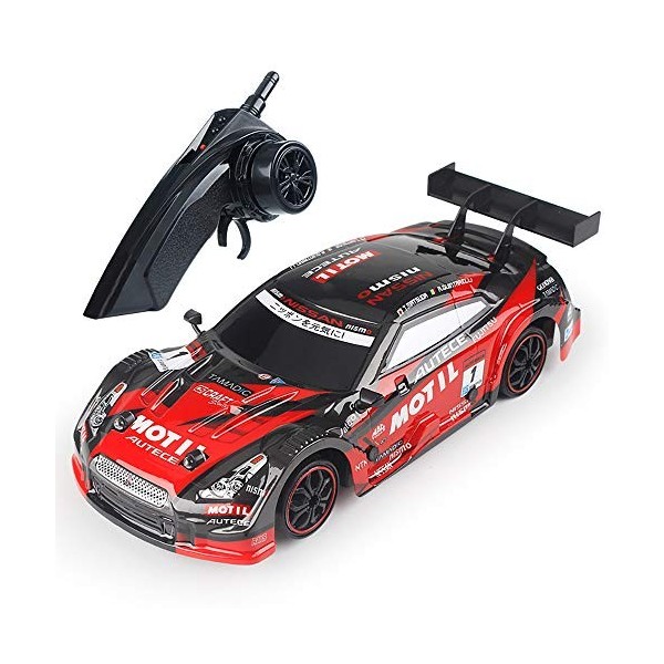 GLOYER 1/16 RC Car Racing Drifting Car 28 km/h 4WD Véhicule télécommandé Haute Vitesse Deux Types de pneus avec système de Su