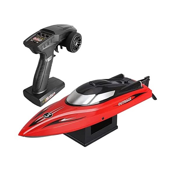 Bateau Télécommandé Adulte Bateau Télécommandé 2,4 GHz Avec Lumières LED Et Poupée - Pour Piscines Et Lacs