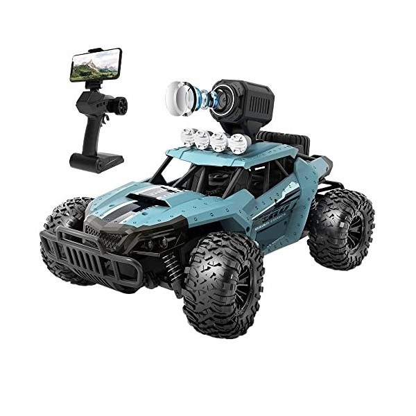 SUBECO Voiture RC avec caméra FPV 720P, Voiture télécommandée 2,4 GHz, Voiture de Course télécommandée APP 2,4 G, échelle 1:1