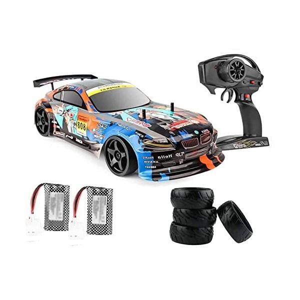 GUYANA Voiture de Course GT RC Drift à léchelle 1/10, Jouet de Voiture de dérive télécommandée, Cadeau pour Enfants, Voiture