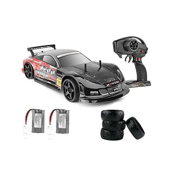 GUYANA Voiture de Course GT RC Drift à léchelle 1/10, Jouet de Voiture de dérive télécommandée, Cadeau pour Enfants, Voiture