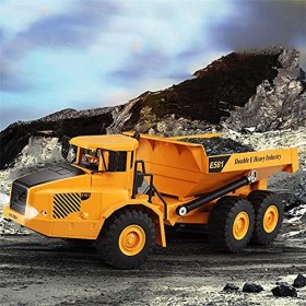 GUYANA Camion-Benne articulé RC 2.4G Simulation Quatre Roues motrices Camion dingénierie télécommandé modèle de Camion de dé