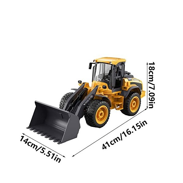 SZITW 1:16 RC Dozer Front Loader Outdoor 8 CH RC Front-End Loader Boy Shoveling Toys Multi-Fonction Bulldozer RC Construction