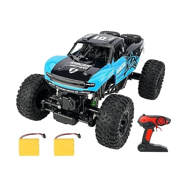 SUBECO Véhicule descalade Tout-Terrain amphibie 2,4 G, Grande Voiture télécommandée électrique 1/10, 4 Roues motrices Bigfoo