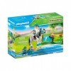 Playmobil 70522 Cavalière avec Poney Gris- Country- Le Poney Club- Poney à Collectionner équitation