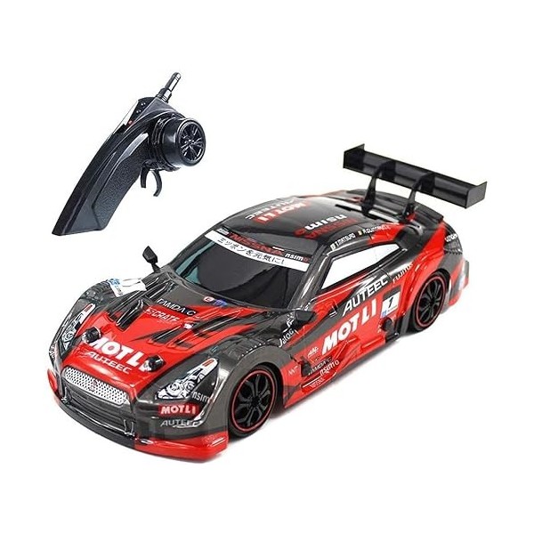 SUBECO Voiture de dérive RC, 1:16 à Grande échelle 2,4 G, Voiture de Course Super Sportive télécommandée, 4 Roues motrices, H