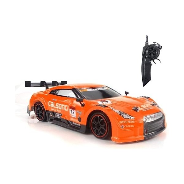 SUBECO Voiture de dérive RC, 1:16 à Grande échelle 2,4 G, Voiture de Course Super Sportive télécommandée, 4 Roues motrices, H