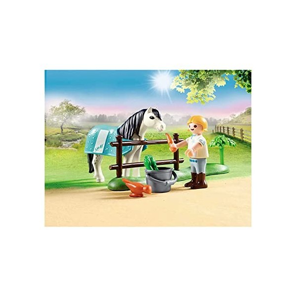 Playmobil 70522 Cavalière avec Poney Gris- Country- Le Poney Club- Poney à Collectionner équitation