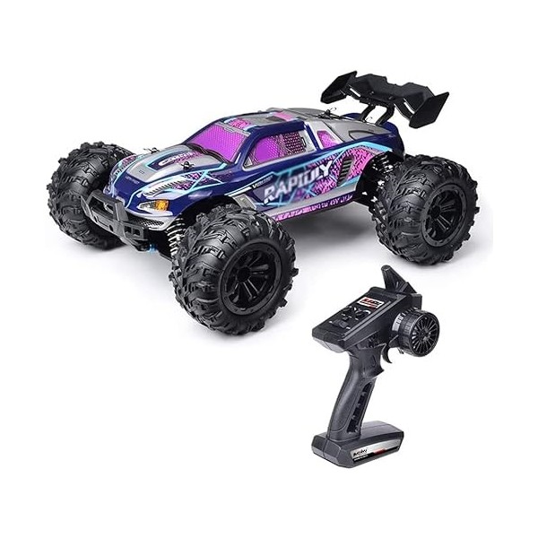 SUBECO Voiture télécommandée 1:16 avec lumières LED - Voitures RC Tout-Terrain 4x4 pour Adultes et Enfants, Camion de qualité