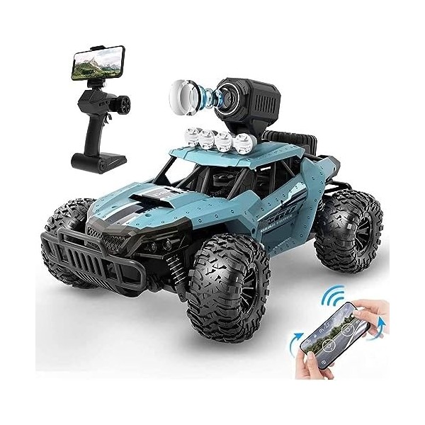 SUBECO Voitures RC Voiture télécommandée 25 km/h avec caméra FPV HD 720P, Camion télécommandé Tout-Terrain, camions Monstres 